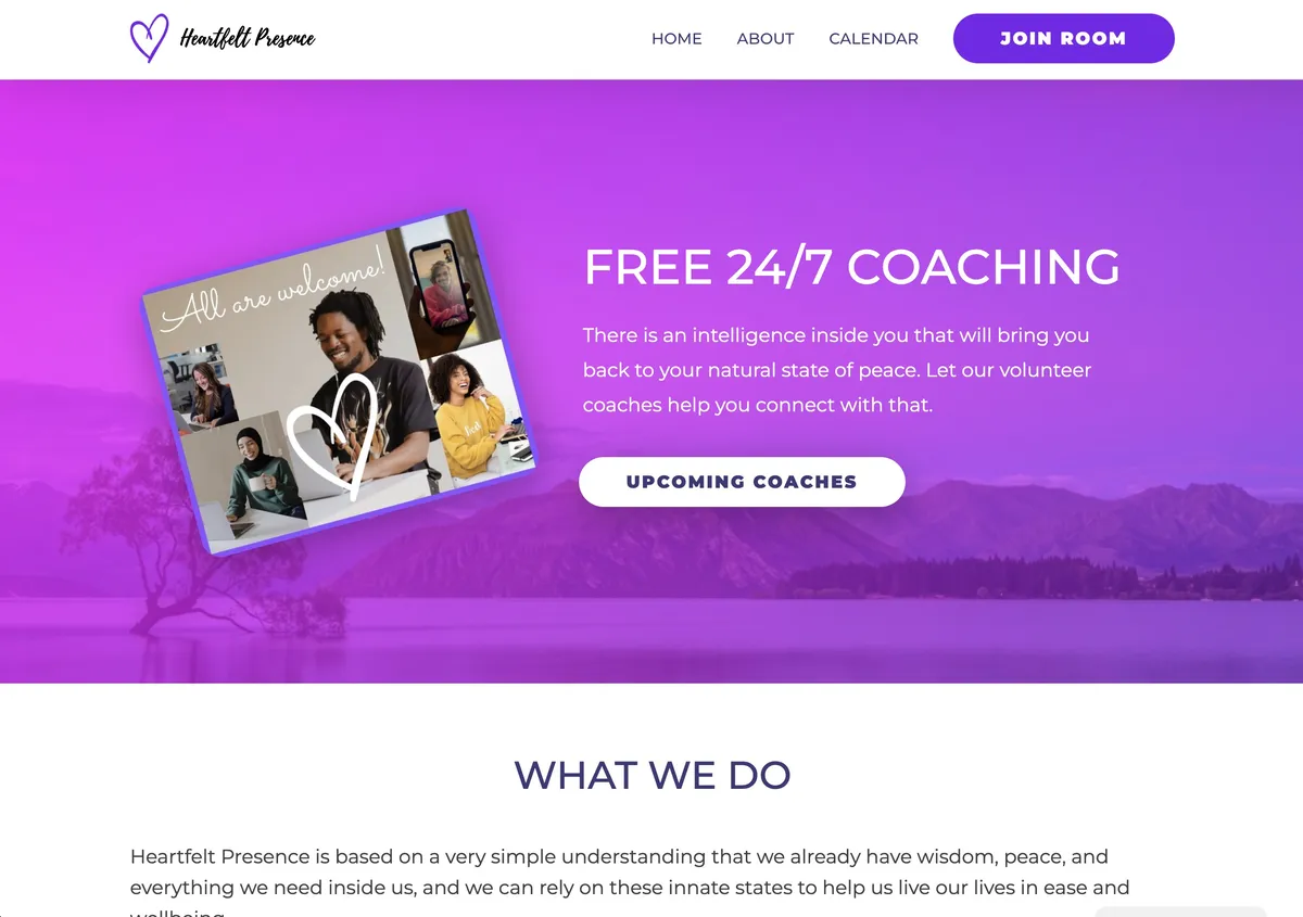 Screenshot of heartfeltpresence.org